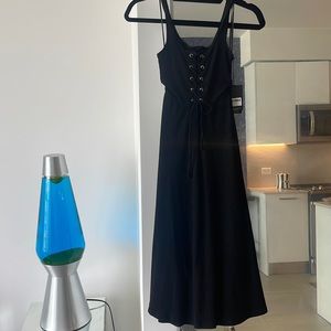 Black tie up reformation sundress never worn